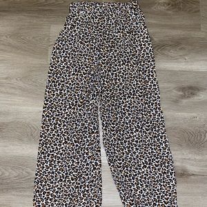 Cheetah print flowy pants